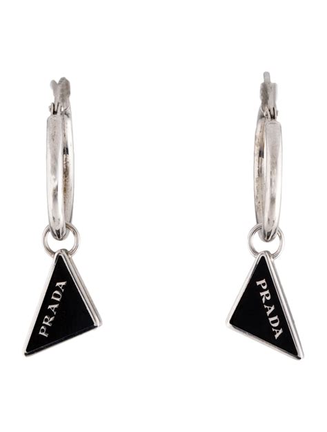 Prada symbole drop earrings